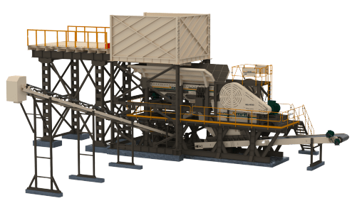 JAW CRUSHER STATION WITH STEEL LOADING RAMP